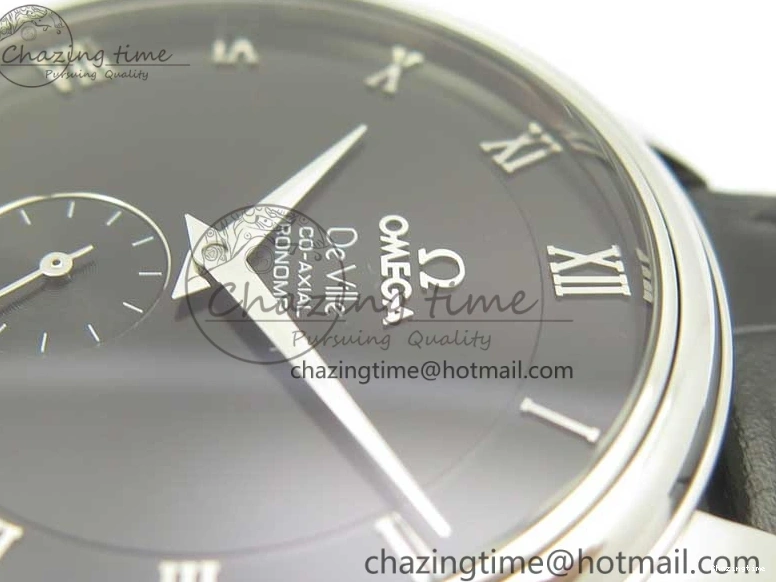 0325 De Ville Prestige Small Second TWF 1:1 Best Edition Black Dial on Black Leather Strap MIYOTA Resilient 8037